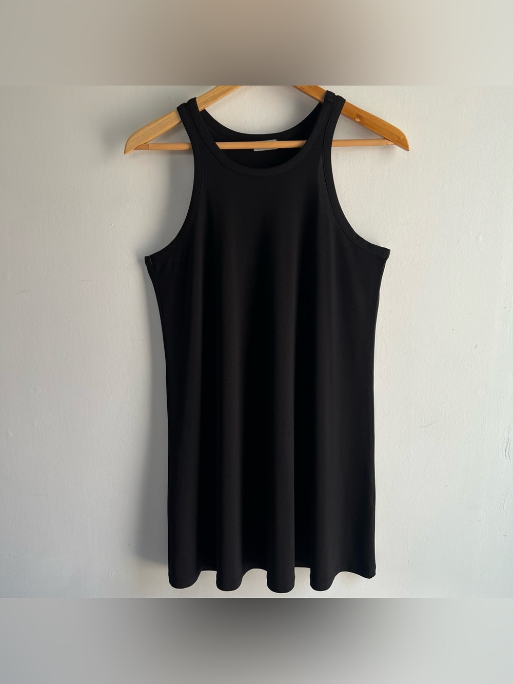 Abbeline Women’s S Small Black High Neck Tank Dress Swing Trapeze Sleeveless